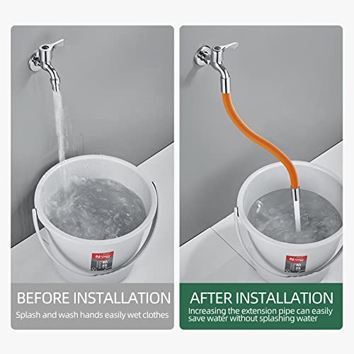 Universal Foaming Extension Tube 360° Free Bending Faucet Lengthening Extender Adjustable Sink Drain Extension Tube Bathroom Faucet Extender #TOP5