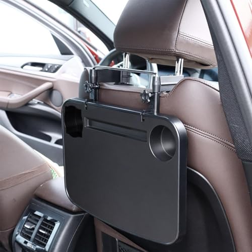 Escritorio de Coche para Volante, Bandeja de Asiento Plegable | Ordenador portátil Multifuncional, Bandeja para Comer y Escribir, Ideal para Trabajar en el Coche, con Soporte para Tazas y tabletas - imagen 3
