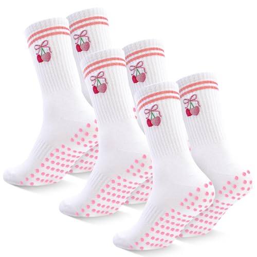 Image of Jspupifip Cute Pilates Socks for Women | Non Slip Yoga Socks with Grips for Barre Workout Athletic Hospital
