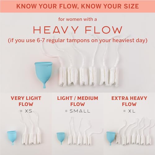 Pixie Cup Menstrual Cup - Ranked 1 for Most Comfortable Soft Reusable Period Cup - Wear for 12 Hours - Reduces Cramps - Lasts 10 years - Tampon and Pad Alternative - Buy One We Give One (Large)