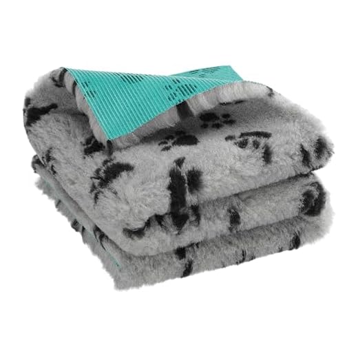 Medbed Premium Hundedecke (Pfötchen-Grau)