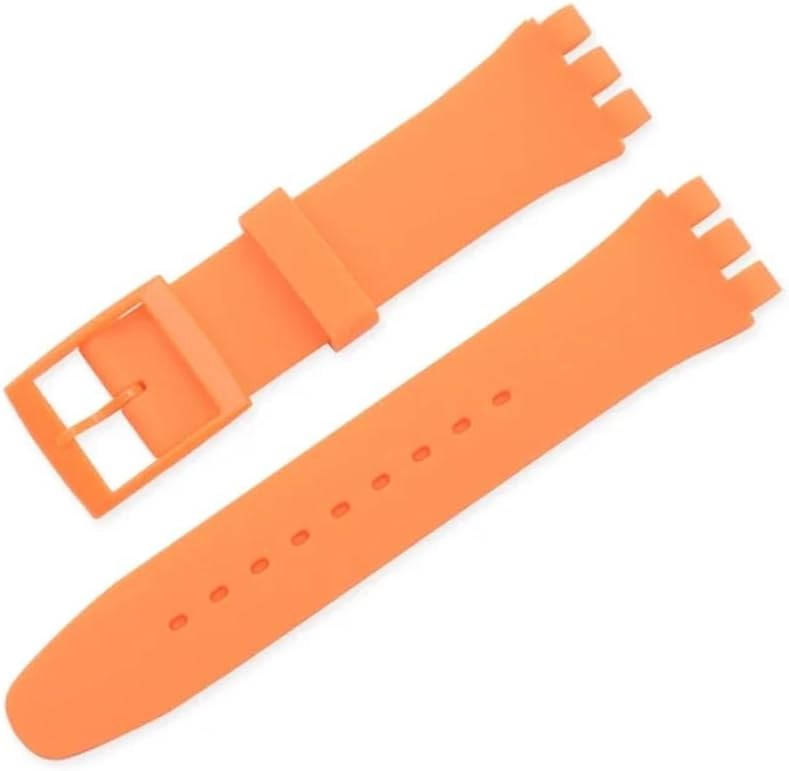 12mm 16mm 17mm 19mm 20mm For Swatch Women Men Replacement Color Rubber Strap Bracelet Watch Accessories