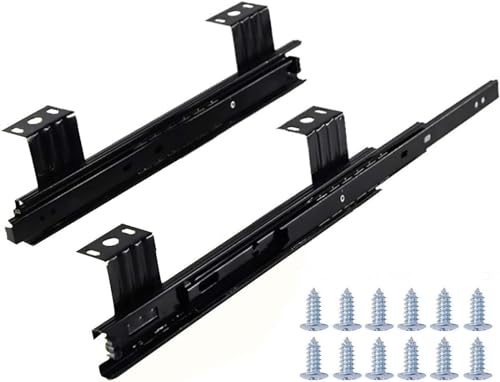 Generic Desk Keyboard Drawer Tray Slide Rail Track 1 Pair 10inch/12inch Ball Bearing Slides Under Mount for Under Desk Computer Slides/Cabinet Slides (Color : 1pair, Size : 240mm/10inch)