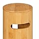 Relaxdays Toilettenpapier Aufbewahrung, 4 Rollen, Bambus, HxD: 42 x 14,5 cm, Reserverollenhalter stehend, Deckel, Natur