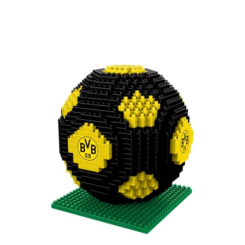 FOCO Offizielles Lizenzprodukt Borussia Dortmund BRXLZ 3D-Fußball-Konstruktionsspielzeug Modell In alternativer Teamfarbe
