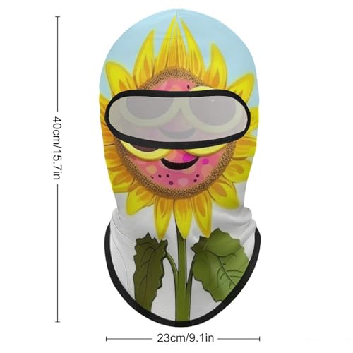 Balaclava con diseño de girasol para hombre y mujer, máscara facial transpirable con protección solar para senderismo, ciclismo, correr y conducir miniatura 2