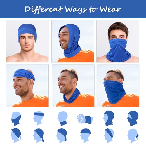 Image of Geyoga Summer UV Protection Cooling Neck Gaiter | Sunscreen Breathable Face Scarf Bandana Mask Neck Gaiter for Outdoor Fishing Hiking Camping