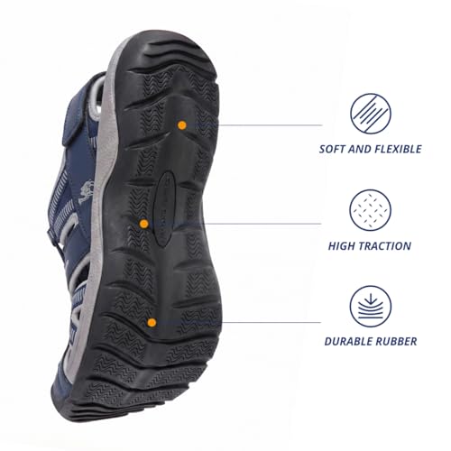 Image of CAMEL CROWN Hiking Sandals for Men Waterproof Closed Toe Water Sandals Athletic Outdoor Sandals Adjustable Summer Sandals for Beach Sport Fishing Walking