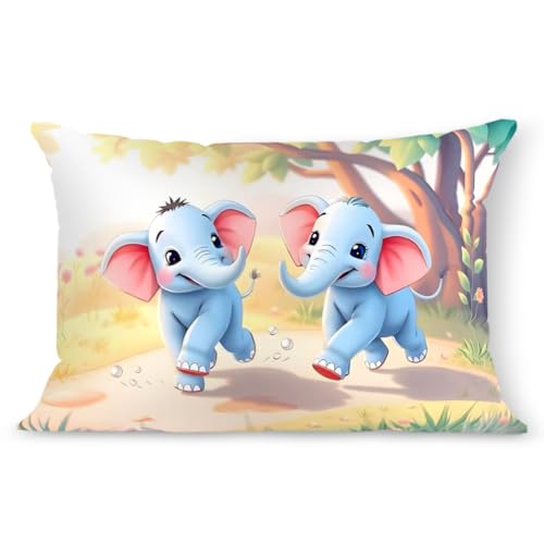 Image of Brizberry Baby Kids Pillow Cushion, for 3 Years to 8 Years, Super Soft Fabric | Animal & Cartoon Prints | 12x18 inches (Design 22)