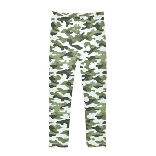 Camouflage Girls Toddler Leggings Kids Athletic Tights Pants Ankle Length 4-10 Year