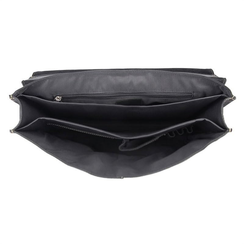 JSEIAJB Vintage Casual Leather Briefcase Business Men's Bag Handbag Shoulder Bag Computer Bag4