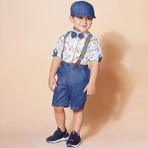 Image of AJ DEZINES Kids Clothing Shirt Short Set For Boys