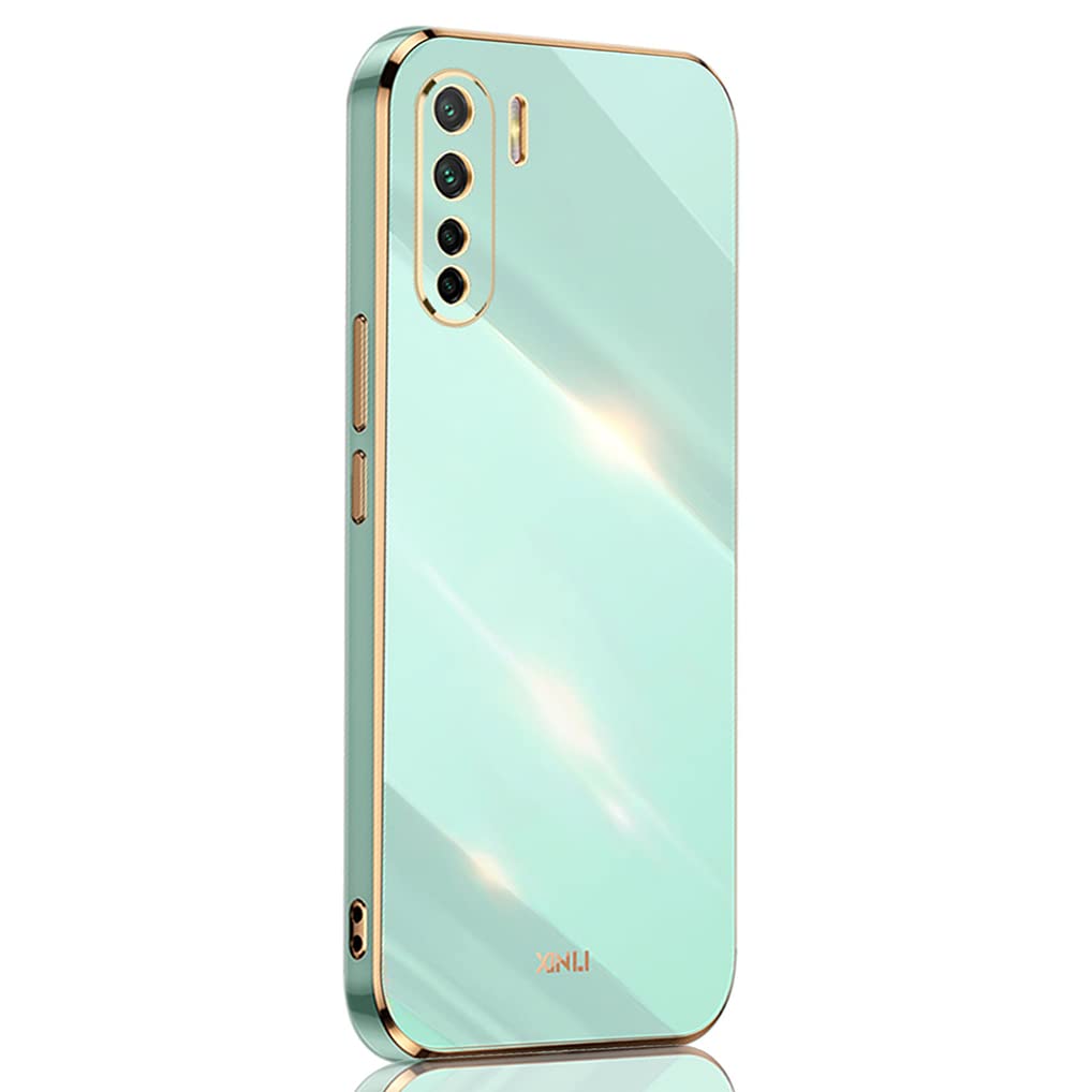 SEAHAI Cover Per Oppo A91 - Custodia In Silicone TPU Ultrasottile Con Glitter E Design Phnom Penh, Antiurto, Rossa - 2