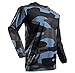 Herren Mountainbike MTB Top Langarm Atmungsaktiv Bequem Weich Feuchtigkeitstransport Radtrikot,Camouflage,3XL