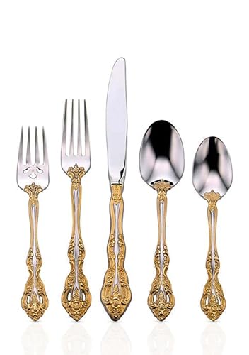 Oneida Golden Michelangelo 20-Piece Silverware Set for 4, Flatware - image 3