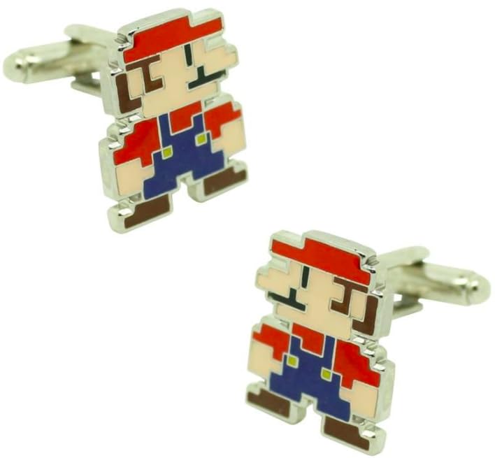 MasGemelos - Gemelos para camisa Super Mario bros pixel art Cufflinks