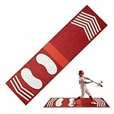 Yuirote Trainer Mat Baseball, Pitching & Throwing Training Mat for Stride & Stance Practice, Wear Resistant Non-Slip, Portable Indoor/Outdoor Auxiliary Tool for Youth Beginners & Softball Pitchers