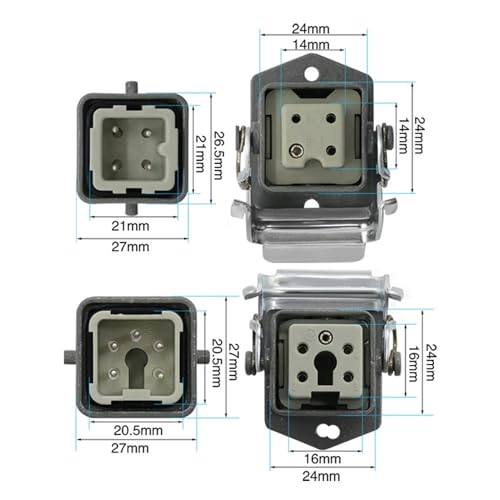 Enchufe de aviación impermeable con conector de alta resistencia de 6 pines 3