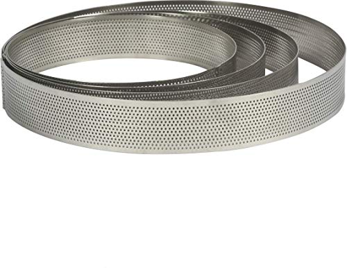 Image of KMW Cake Ring Round with Perforations - 3-Piece Set | 18 /8 Stainless Steel, Small (CRR72P) | Precision Bakeware for Perfectly Shaped Cakes and Desserts