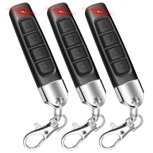3 Stück 433 MHz Fernbedienung Garagentor Fernbedienungs Handsender Duplikator Universal 4 in 1 Garagentoröffner Klonen Garage Door Opener Schlüsselanhänger für Kopieren Code