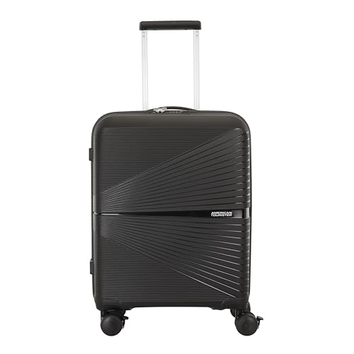 Image of American Tourister AIRCONIC2.0 SP 55 cm Small Cabin Polypropylene (PP) Hard 8 Wheels Spinner Luggage /Suitcase /Trolley Bag for Travel (Black)