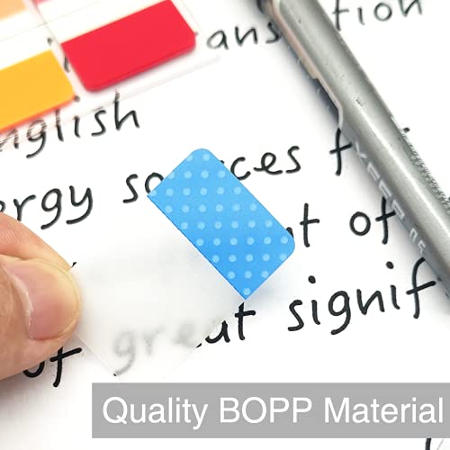 Image of KICNIC Sticky Index Tabs 480 Pieces, 1 Inch Divider Tabs Stick On, Page Marker Bookmark, Write Tab Flags Self Adhesive, 6 Dispensers, 20 Pcs /Color