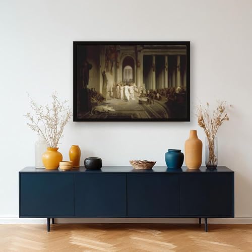 La Mort de César impression sur toile cadre à suspendre bureau 20x30