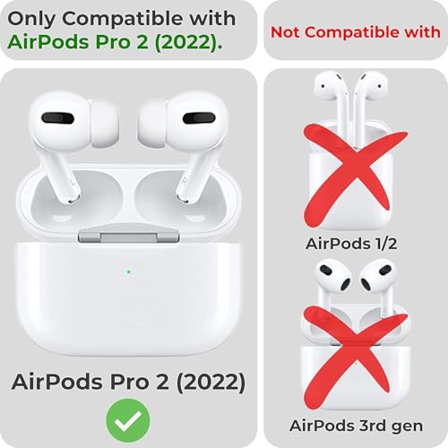 Image of Dezet Cute Soft Silicone Pouh Case for Airpods Pro GEN-2 (2022) � 3D Cartoon Animal Character Cover with Keychain Ring, Shockproof & Dustproof Protective Case for Kids & Girls (BULDOG RED)