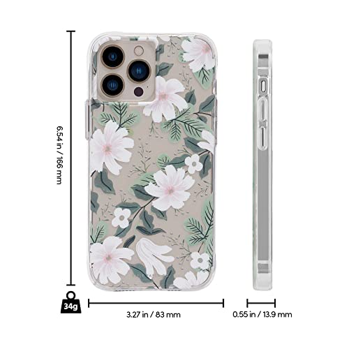 Image of Rifle Paper Co. iPhone 13 Pro Max Case - 10ft Drop Protection with Wireless Charging - Luxury Floral 6.1' Cute Case for iPhone 13 Pro Max - Slim, Anti Scratch, Shock Absorbing Materials - Willow