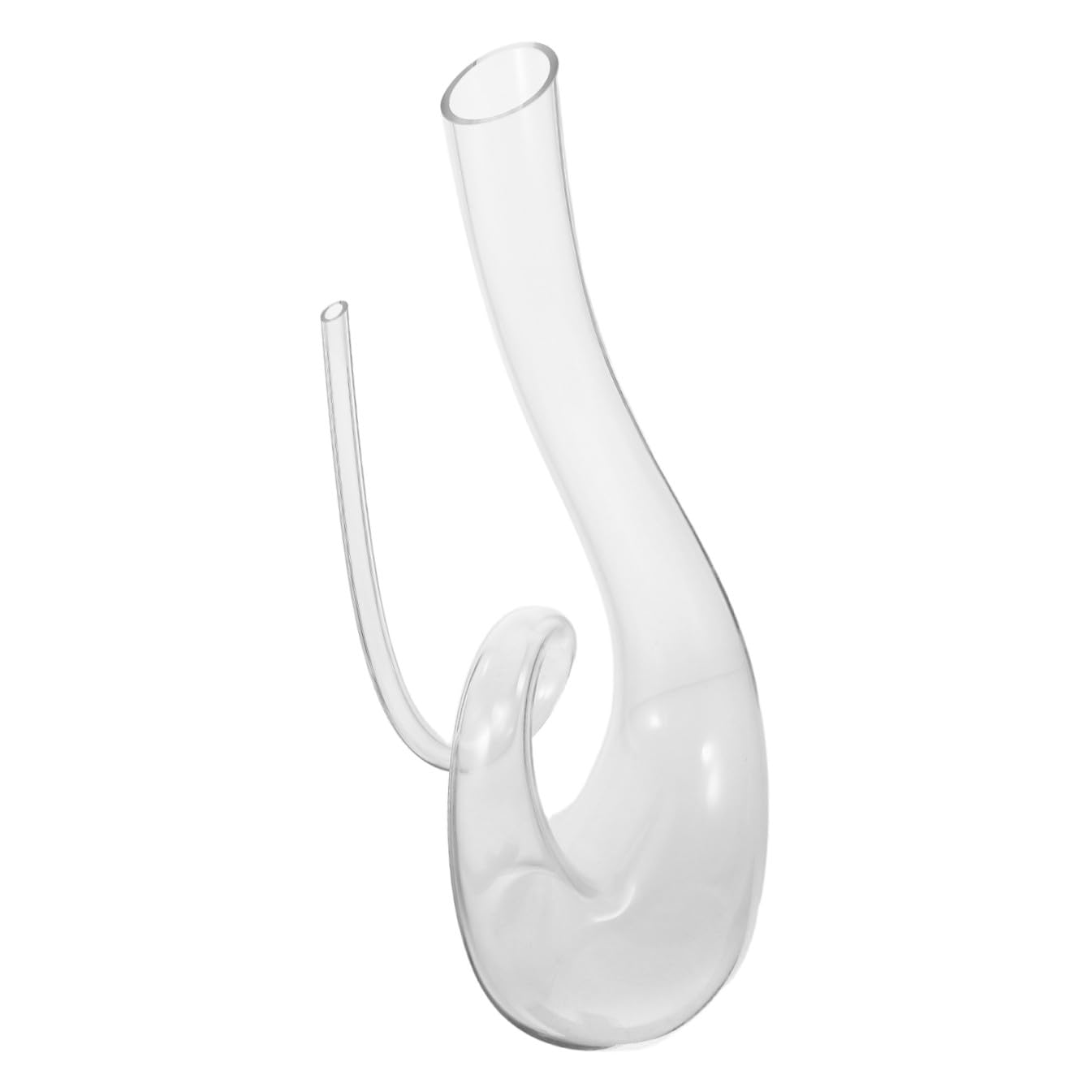 FOMIYES Decanter per Vino in Vetro Trasparente 1300ml Design Fondo Piatto Stabile Aeratore per Vino Rosso da Bar e Casa Caraffa Piccola e Creativa per Servizio e Regalo