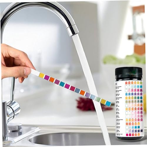 Hot Tub Test Strips Water Test Strips 100Pcs/Bottle 15 in 1 Test Strips Fast Testing Water Testing Strips Water Testing Kit for Hardness Iron and More