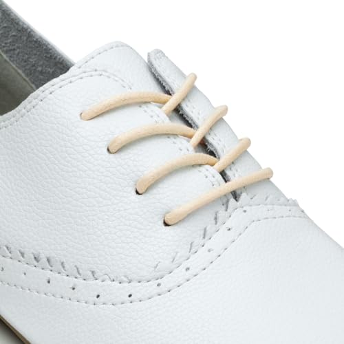 Image of Handshop 3 Pairs Dress Shoe Laces | 3 /32 inch Thin Round Waxed Shoelaces | Polished waxed sheen, tightly woven cotton, secure tie, for oxfords, derbies and chukka boots, 23 inch-63 inch sizes and 15 colors