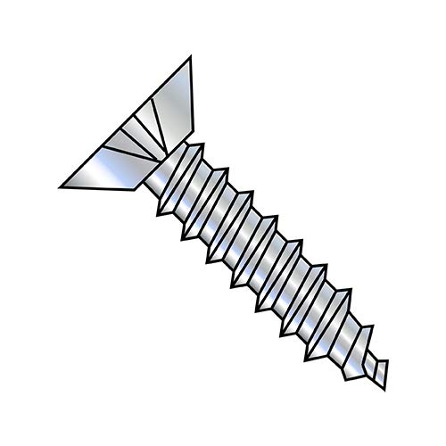 Tornillo autorroscante plano zinc 6-18x1/2, paquete 10000