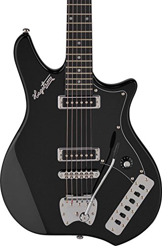 Hagstrom IMP-BLK Guitare électrique 6 cordes Noir brillant Noir - Les Beatles, Paul McCartney, John Lennon, RIngo Starr, George Harrison Hagstrom IMP-BLK Guitare électrique 6 cordes Noir brillant Noir