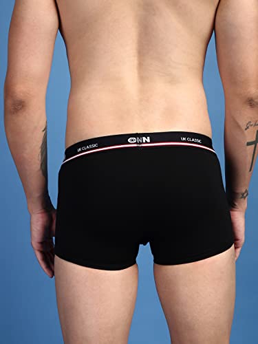 Image of ONN UK Classic Men's Combed Cotton Mini Trunk with Feather Touch Ultra Soft Waistband (Pack of 2)
