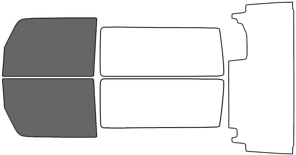 Rvinyl Window Tint Kit Compatible with Jeep Wrangler 2011-2018 2 Door JK - Black 35% - Single Ply No Bubble Film - Do it Yourself Vehicle Front Precut Kit