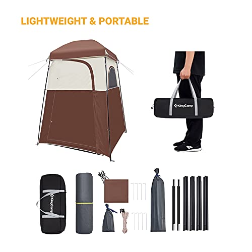 KingCamp Camping Shower Tent with Shower Bag Privacy Shelter Changing Room 1 Room Toilet Tent - image 8