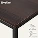 Bestier Computer Desk 47 Inch with Storage Shelves Writing Desk with Bookshelf Reversible Home Office Corner Table for Small Space Bedroom, Brown