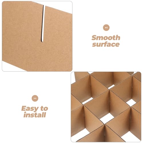 AOKWAWALIY Cardboard Moving Box Dividers Set of 6 Transport Carton Partition Inserts for Safe Packing Glassware Dishes and Plates 13X3X0.3In Protective Shipping Separators - Image 4