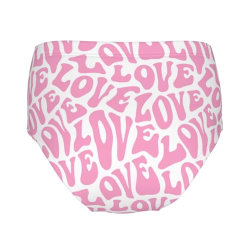 Retro Psychedelic Hippie Love Quote Girls' Underwear Soft Cotton Little Girls Panties Comfort Briefs2