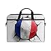 LZXO Laptoptasche 38,1 cm Aktentasche Frankreich Sport Fußball 3D Laptop Schultertasche Kuriertasche Tragetasche Handtasche Schule Computer Tasche mit Gurt für Männer Frauen Schule