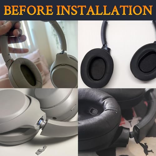 SOULWIT ヒンジスイベル交換パーツ for Sony WH-1000XM4 ヘッドセット 用 回転ヒンジ WH1000XM4 用 左右 回転ジョイント ピボット 回転軸 修理 パーツ 接合部 アクセサリー - ブラック 商品画像4