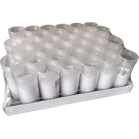 AM Décor White Replaceable Insert Memorial Candles for European Style Devotional Cemetery Candle Holders - 6 Tall Pillar Replacement Candle | Bulk Case Pack of 36 Cover