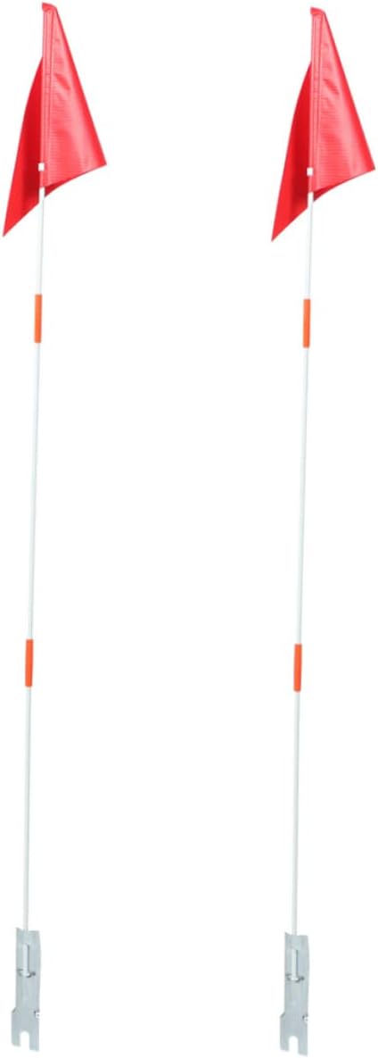 TOYANDONA 2Sets Bicycle Flags with Pole Easy Install Safety Bike Flags for Tricycles and Scooters Durable Design for Enhanced Visibility Red Color
