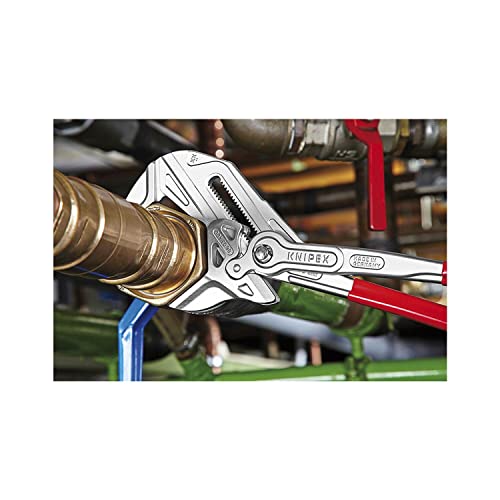 Image of KNIPEX PLiers Wrench (Chrome Plated, Plastic Handle, Red, 150 mm)
