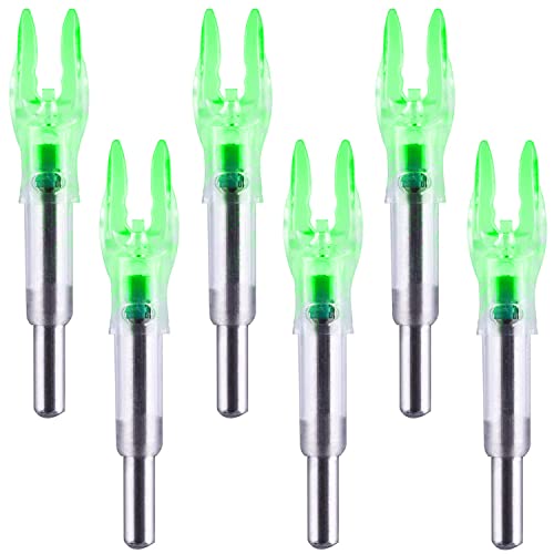 Keaup Lighted Nocks X/5.2Mm 6 Pcs Led Arrow Nock Universal For Arrows With .204 .233 .244 .246 Inside Diameter, Screwdriver Included #TOP7