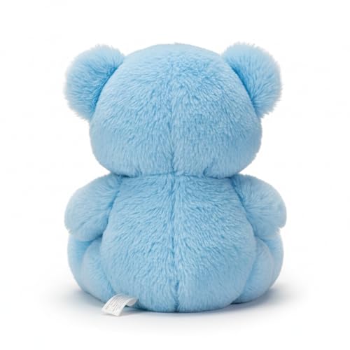 Image of DearJoy Teddy Bear with Message on a Heart Blue 30 cm
