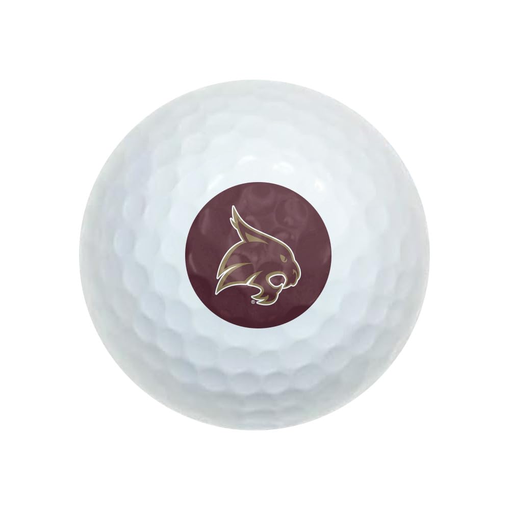 GRAPHICS & MORE Texas State University Logo Novelty Golf Balls 3 Pack