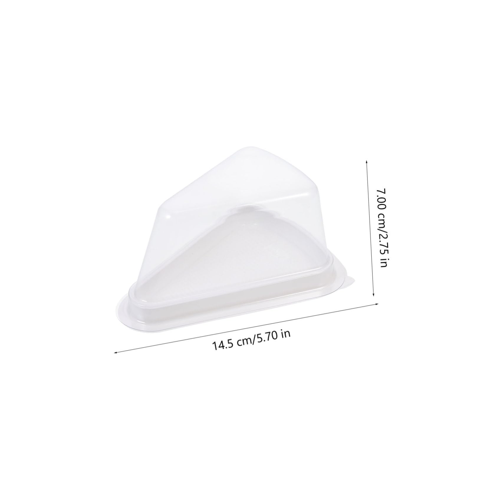 Garneck 50pcs Triangle Cake Boxes Cake Slice Storage Containers Plastic Cake Carriers Triangle