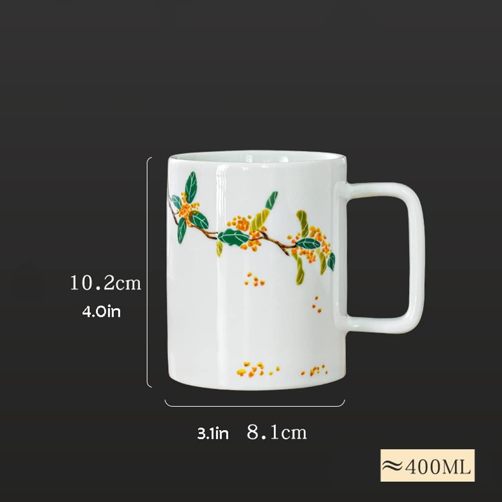 手作りの「ブックマグ」 - 本愛好家や文学愛好家のためのユニークな陶器製コーヒーマグ – Enjoy Ceramic Art マグカップ 手描きのマグカラのセラミックカップのコーヒーカップの創造的なレトロな大容量ティーカップフラワーティーラテカプチーノに適し